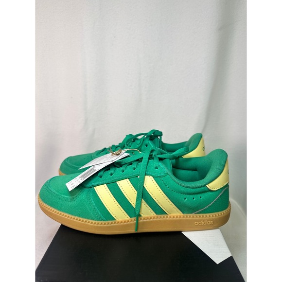 Adidas Breaknet Sleek Green Yellow Gum Retro Sneakers JS5035 Womens 6 - Picture 3 of 8